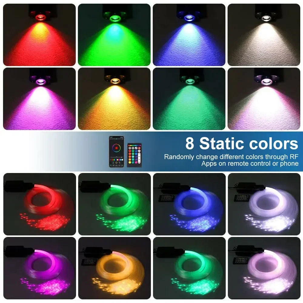 Fiber Optic Starry Sky Ceiling Lamp - RGB Music Control Ambient Light Tidesmit