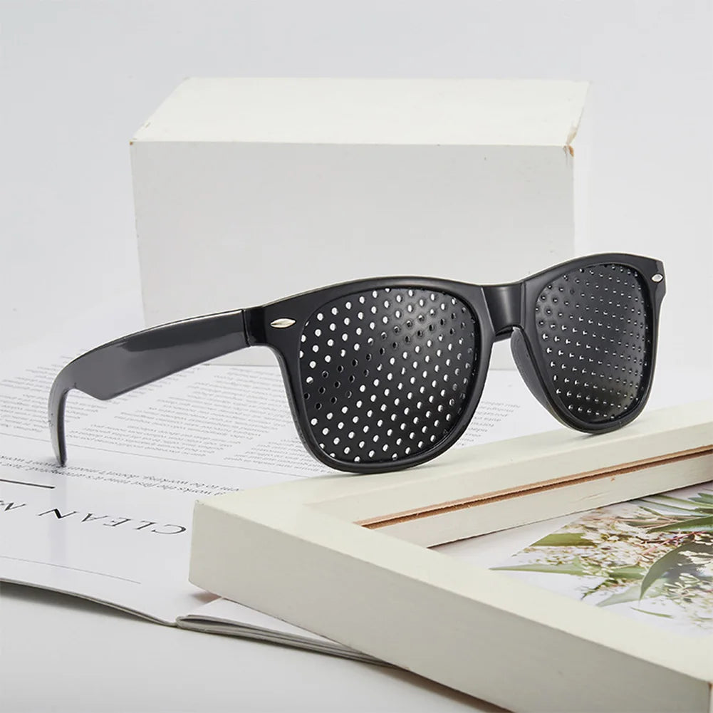 Pinhole Glasses for Eye Strain Relief - Vision Training Aid (6 Colors) Tidesmit