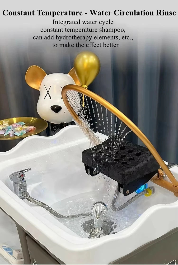 Japanese Head Spa Wash Basin Chair with Ceramic Sink - Tidesmit Massage Chairs Tidesmit