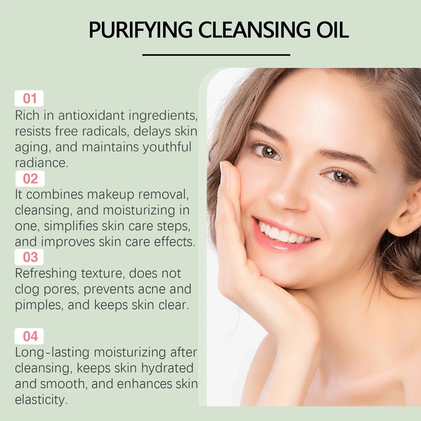 HOYGI Makeup Removal Oil Deep Cleansing Reduce Blackheads Purifying Pores Hydrating Moisturizing Non Greasy for All Skin Types