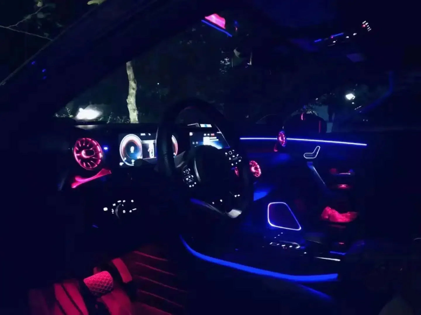 Mercedes Benz 64 Color RGB LED Ambient Air Vent Interior Upgrade Kit Tidesmit
