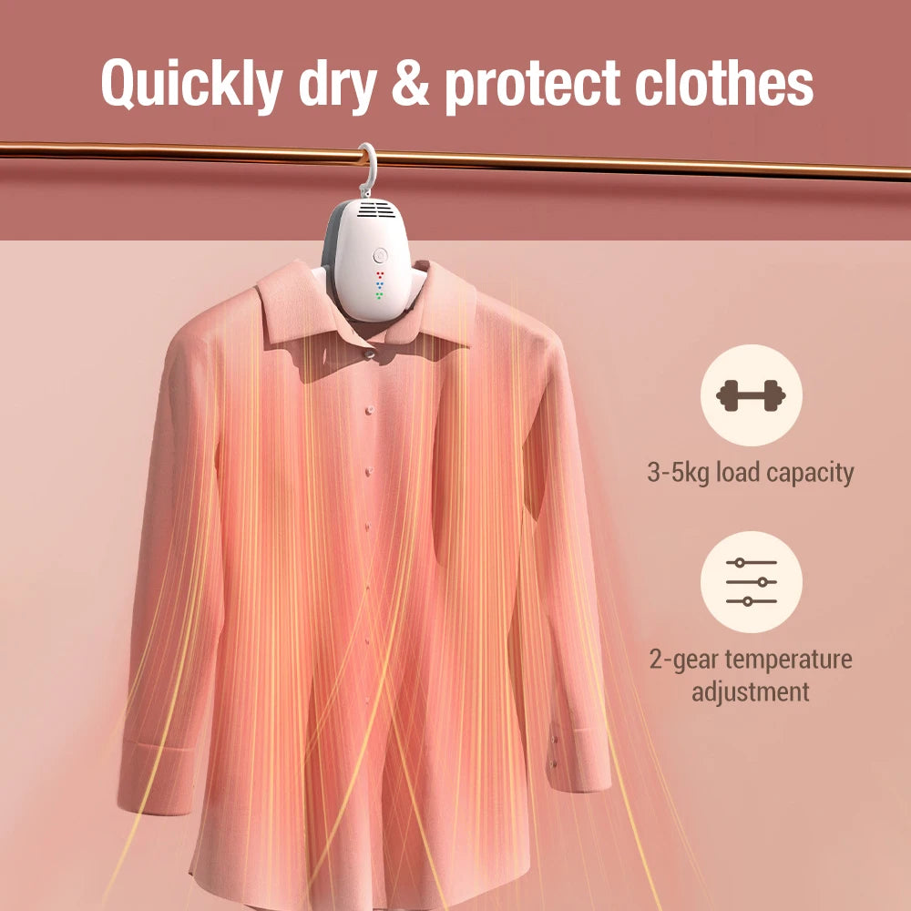 Tidesmit portable electric clothes and shoes drying rack showing compact smart warm air unit for home and travel use