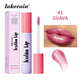 Lakerain Kulfée Lip Oil in #1 Guava: moisturizing, non-sticky pink lip gloss with a smooth, glossy finish on lips.
