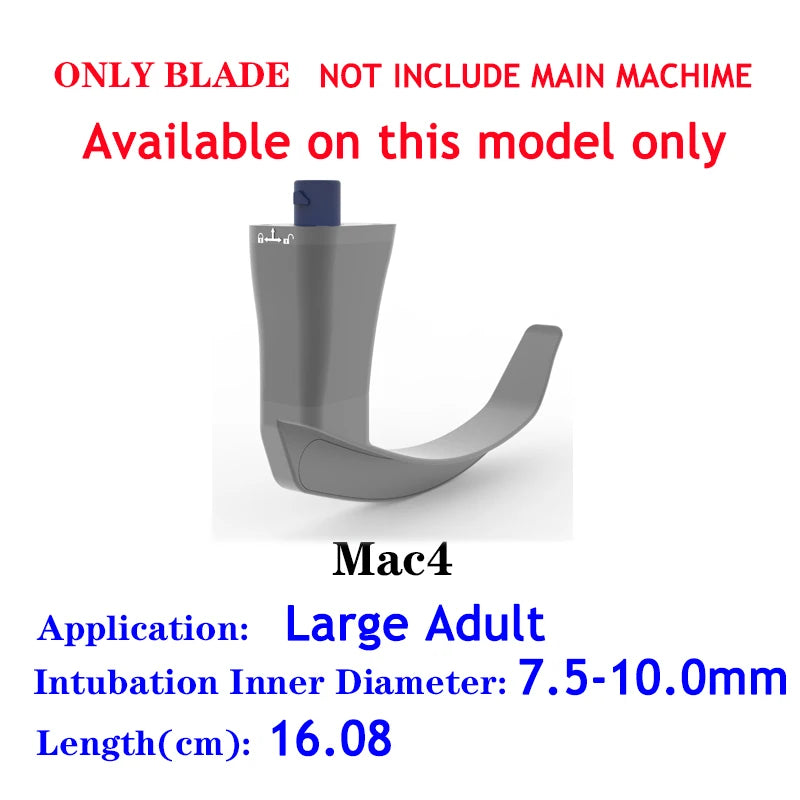 Accessories for Video Laryngoscope Stainless Steel Blades, Laryngeal Mask Airway, guide wire, and Screen