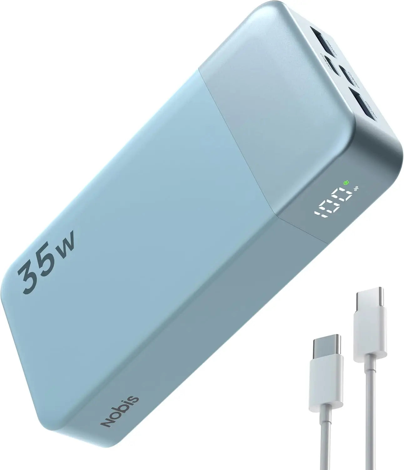 Portable Charger 20000mAh 35W PD Fast Charging Power Bank by Tidesmit Blue 20000mah Tidesmit