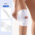VBOSI Adjustable Breathable Knee Brace with Open Patella Compression Strap Sports Support for Running Gym Knee Pain Relief White