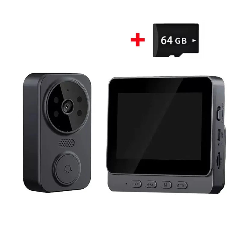 4.3 Inch WiFi Wireless Video Doorbell Two Way Video Intercom Outdoor HD Doorbell Camera Smart Home Security Visual Door Bell