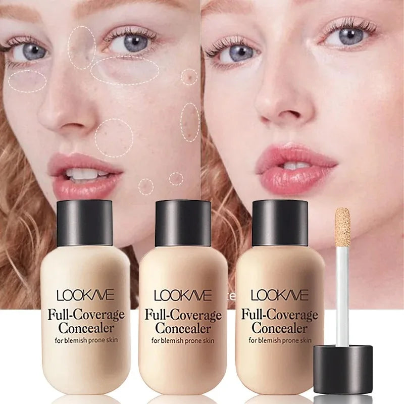 Tidesmit full cover liquid concealer for dark circles showing creamy texture and waterproof face makeup finish