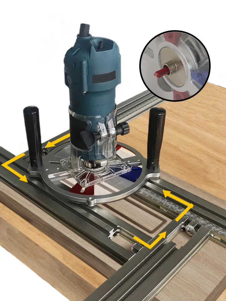 Milling Groove Trimming Machine Engraving Guide Rail Adjustable Backing Auxiliary Guide Rail Bracket DIY Woodworking Tools