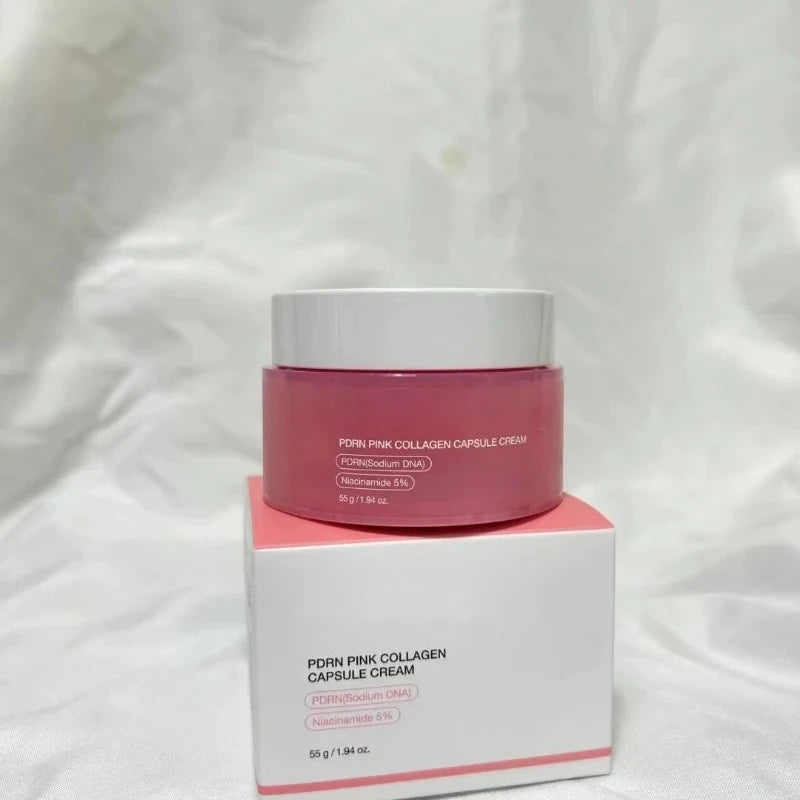 Nicotinamide Infiltrated Pink Collagen Capsule Cream A Facial Moisturizing Product Is Used for Anti-wrinkle And Moisturizing