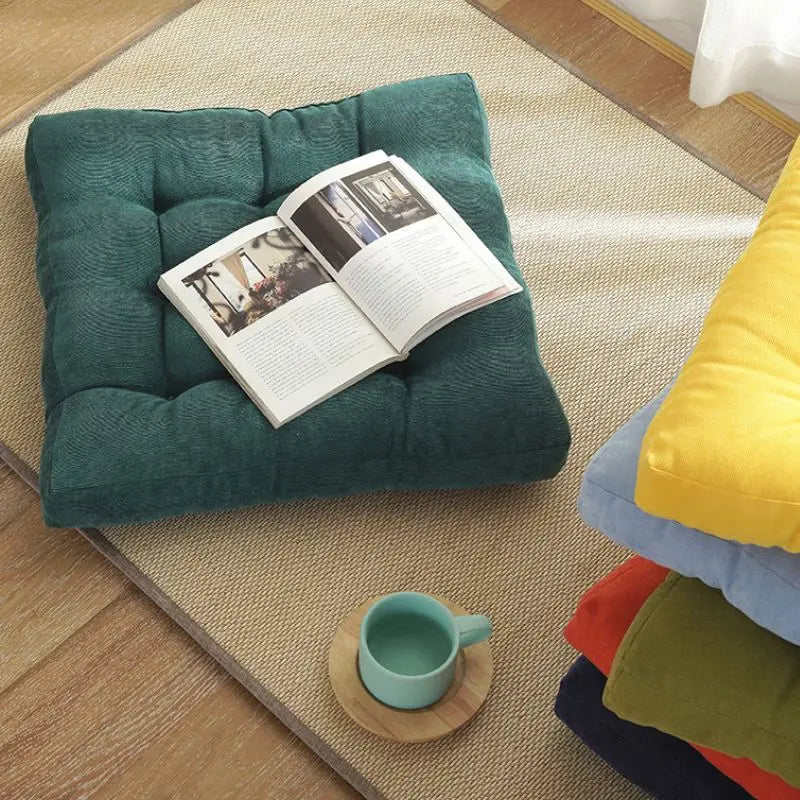 Big Square Corduroy Floor Seat Cushion Chair Cushions Tatami Meditation Yoga Thickened Windows Pad for Adults Seating Pillow