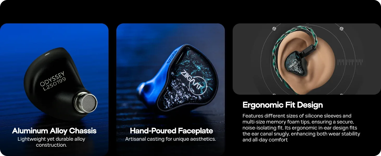 ZiiGaat Odyssey 2 Hybrid IEMs 1DD 3BA Audiophile Audio by Tidesmit Tidesmit