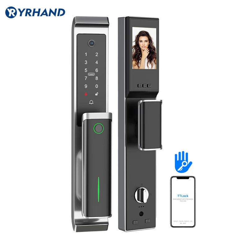 3DCamera TTlock Waterproof Bluetooth Wifi Fingerprint Smart Lock Electronic Intelligent Biometric Code Digital Door Lock
