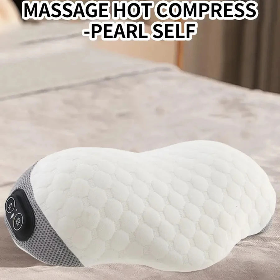 Heated Neck Massage Pillow: Portable Memory Foam Deep Tissue Massager Massage Cushion Tidesmit