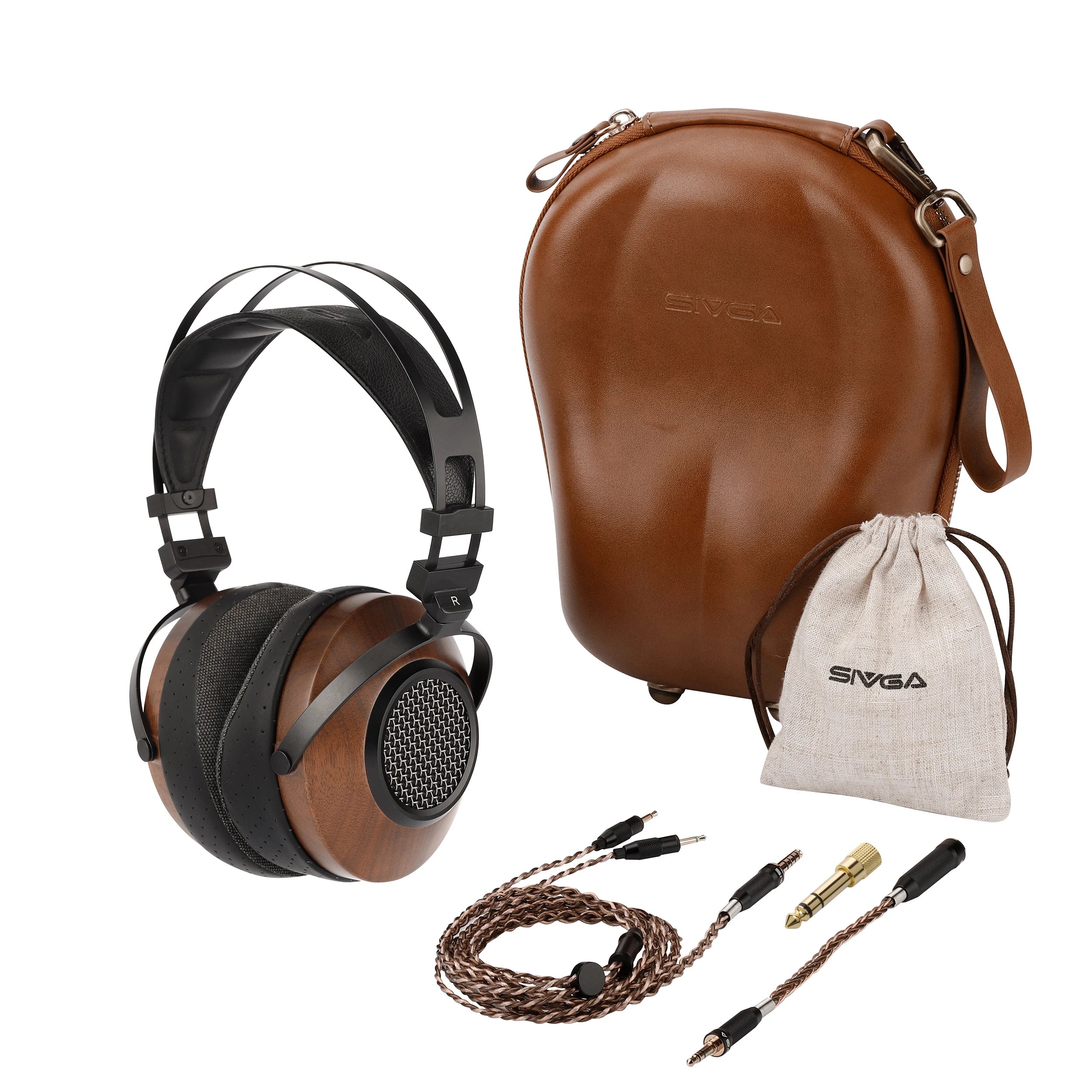 SIVGA SV023 Open Back Headphones | Walnut Wood 50mm Studio Monitor Drivers Tidesmit