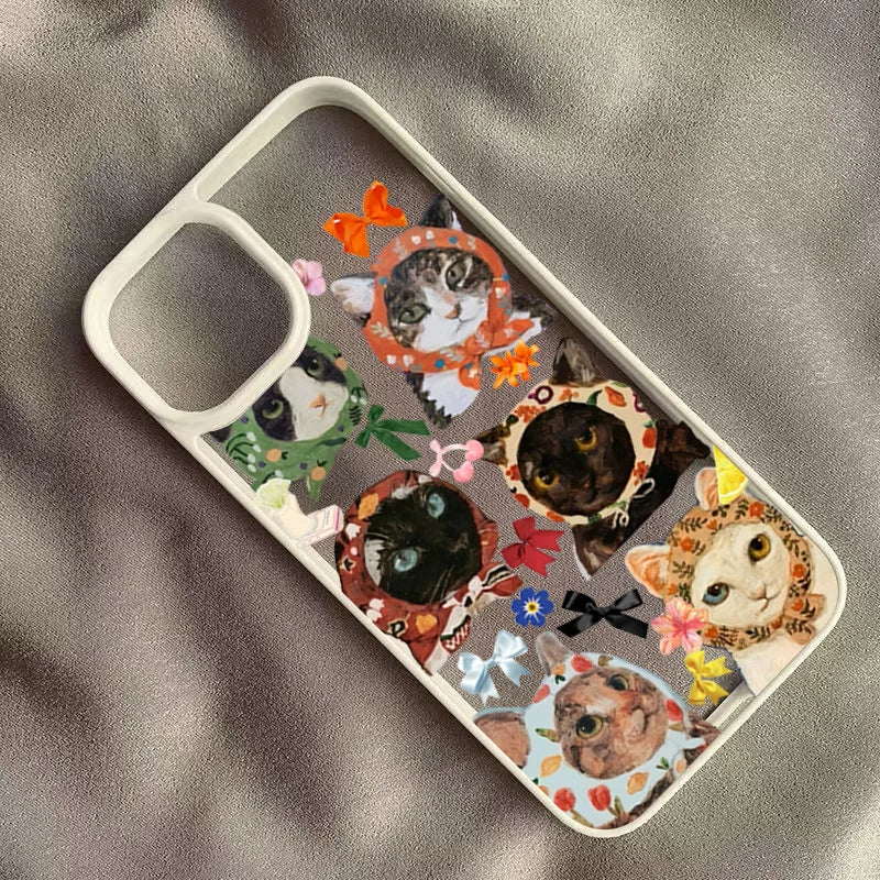 Colorful Cat Phone Case for iPhone 16 Pro Max - Military-Grade Protection B Tidesmit