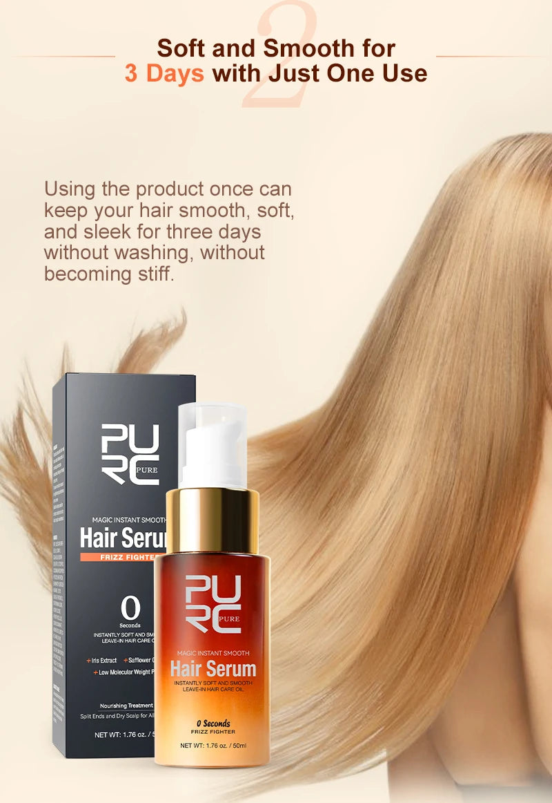 Hair Smoothing Serum | Deep Nourishing Repair Oil for Frizz-Free Shine Scrubs Treatments Tidesmit