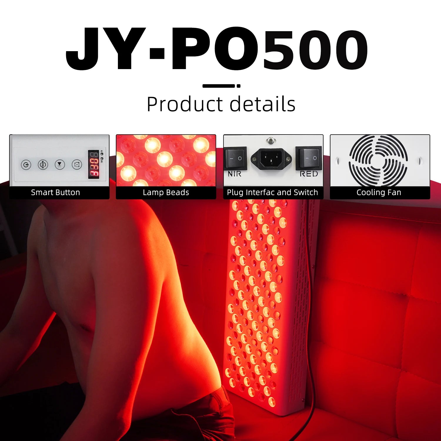 Dual Chip Red Light Therapy Panel Lamp 630nm 660nm Near Infrared Therapy Light 810nm 850nm LED Beauty Devices for Face and Body