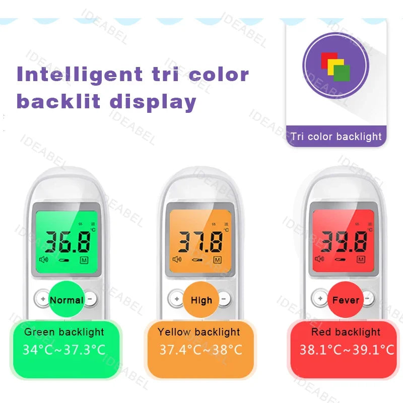 Wrist Blood Pressure Monitor LED Rechargeable English Voice Broadcast Tonometer BP Monitor Forehead Digital Thermometer