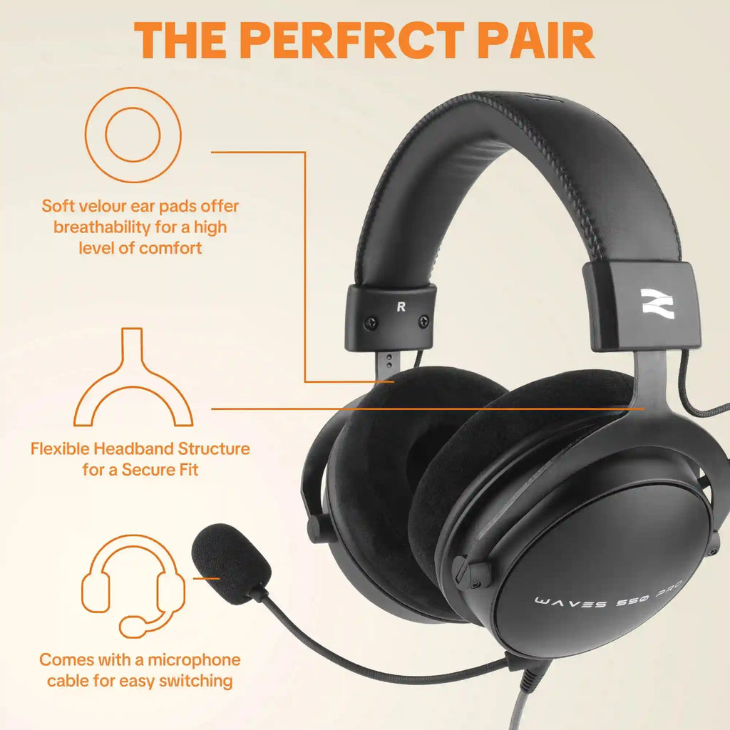 Over-Ear Studio Monitor Headphones - W550x Low Latency Audio Tidesmit