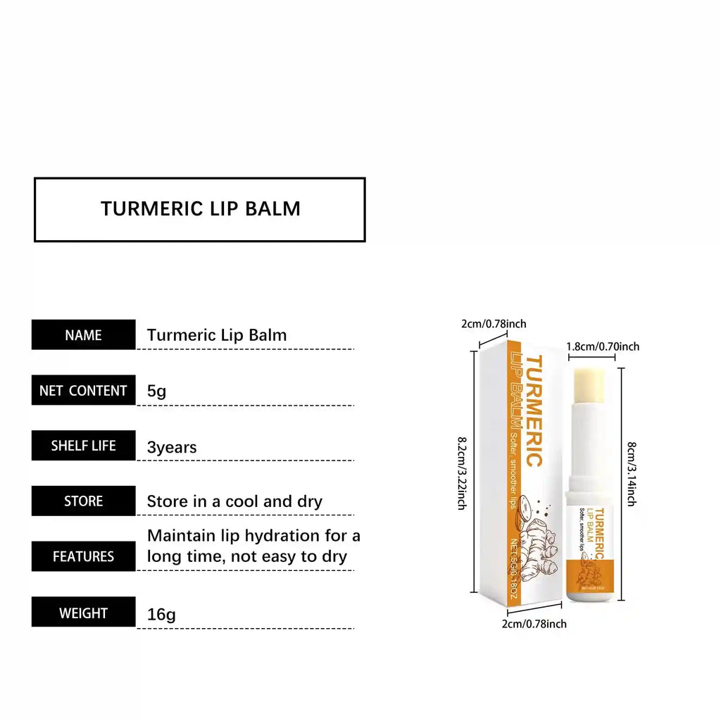 Turmeric Lip Balm – Moisturizing Dark Lip Treatment by Tidesmit Lip Care Tidesmit
