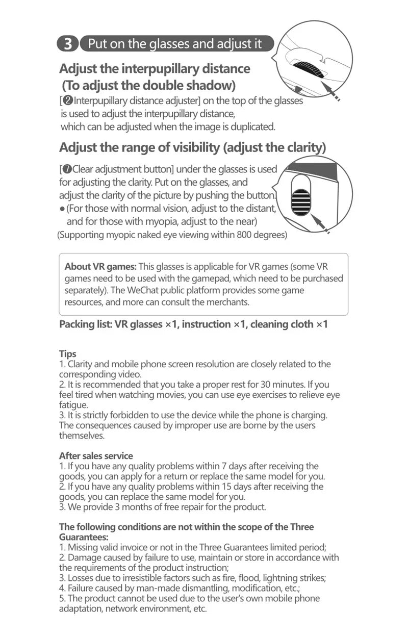 VR Headset for Smartphones - Lightweight 3D Virtual Reality Glasses Tidesmit