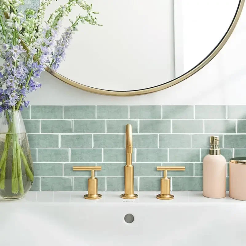 10pcsPeel and Stick Backsplash Tile for Kitchen 3D Waterproof Self Adhesive Wall Tile for Kitchen Bathroom Laundry Room
