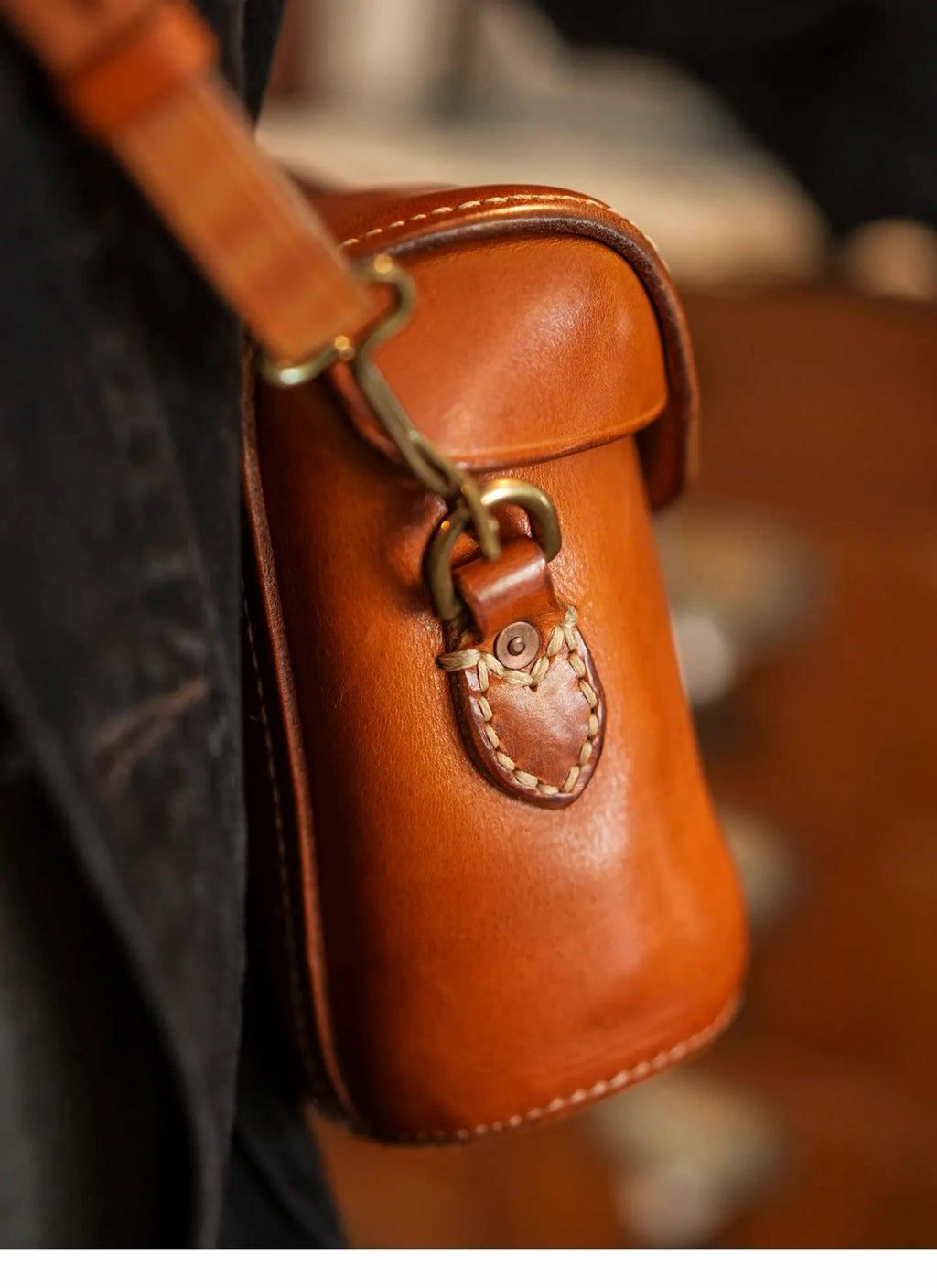 casual high quality genuine leather men's small crossbody bag fashion designer handmade first layer cowhide shoulder bag