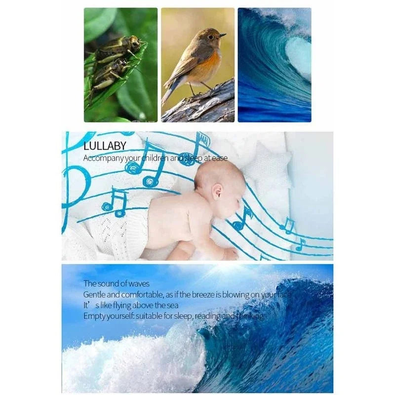 J15U White Noise Machine with 10 Natural Sounds Timed Shutdown Baby Care Sleeping Aid Therapy Device Relaxing Soothing
