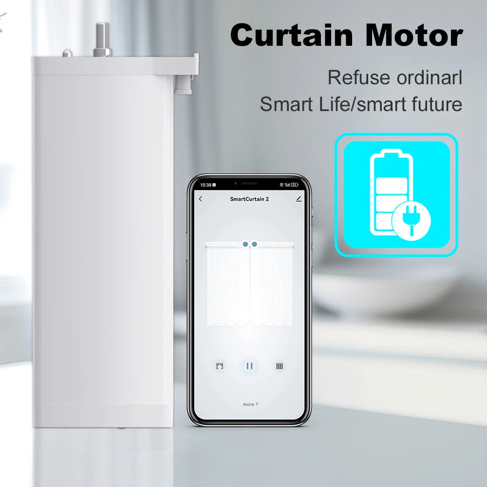 Smart Curtain Motor WiFi Zigbee Silent Electric Track - Tidesmit Tidesmit