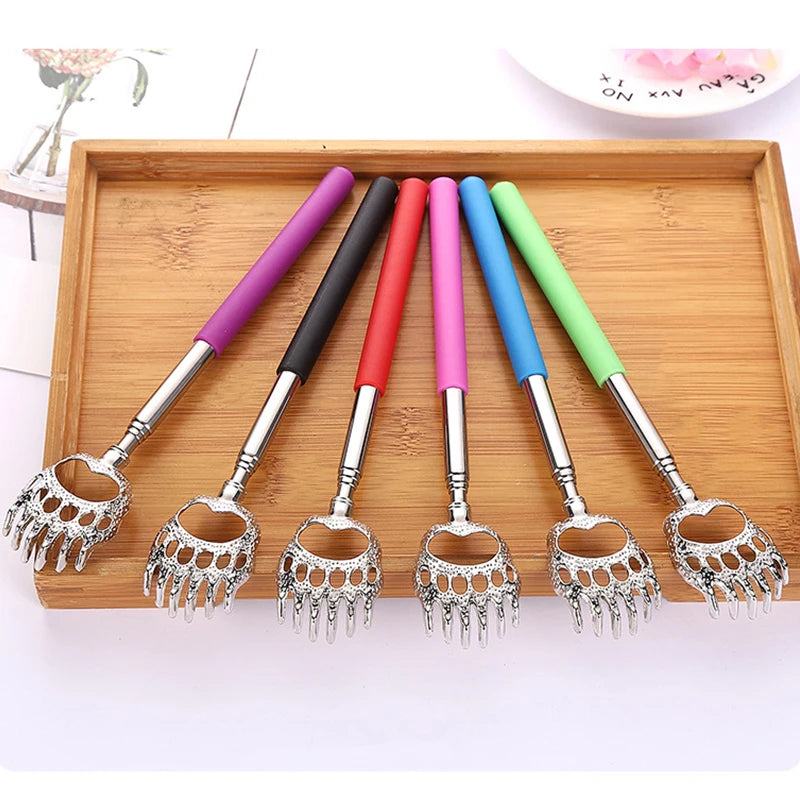 Telescopic Back Scratcher Stainless Steel Retractable Massager Back Massage Instrument Tidesmit
