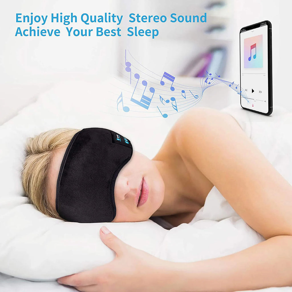 Bluetooth Sleep Eye Mask with Wireless Headphones - Breathable 3D Design Tidesmit