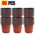 100-20PCS Plastic Nursery Pots With Holes Garden Succulents Cuttings Transplanting Pot Reusable Seedling Flower Plant Containers