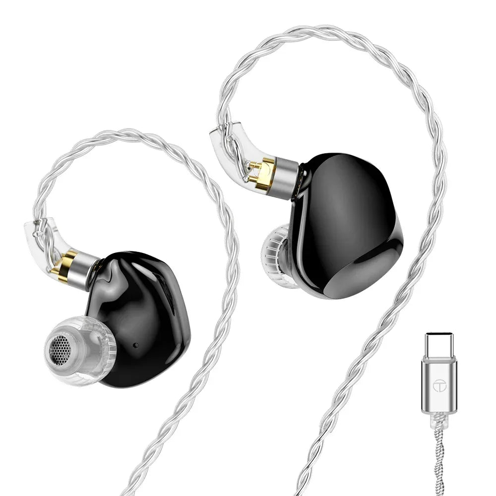 Tidesmit 9-Driver Hybrid In-Ear Monitors | HiFi Wired Noise-Isolating Earphones Type c Black mic China Mainland Tidesmit