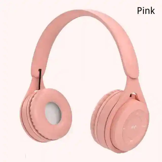 Wireless Headphones Over-Ear Foldable Gaming Headset with Mic Pink Tidesmit