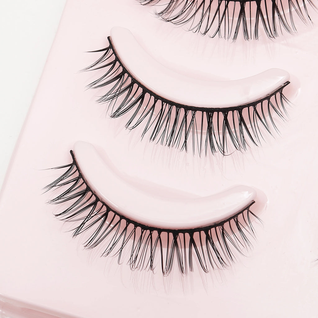 Anime Manga False Eyelashes - Natural Wispy Faux Lashes - 5 Pairs Set False Eyelashes Tidesmit