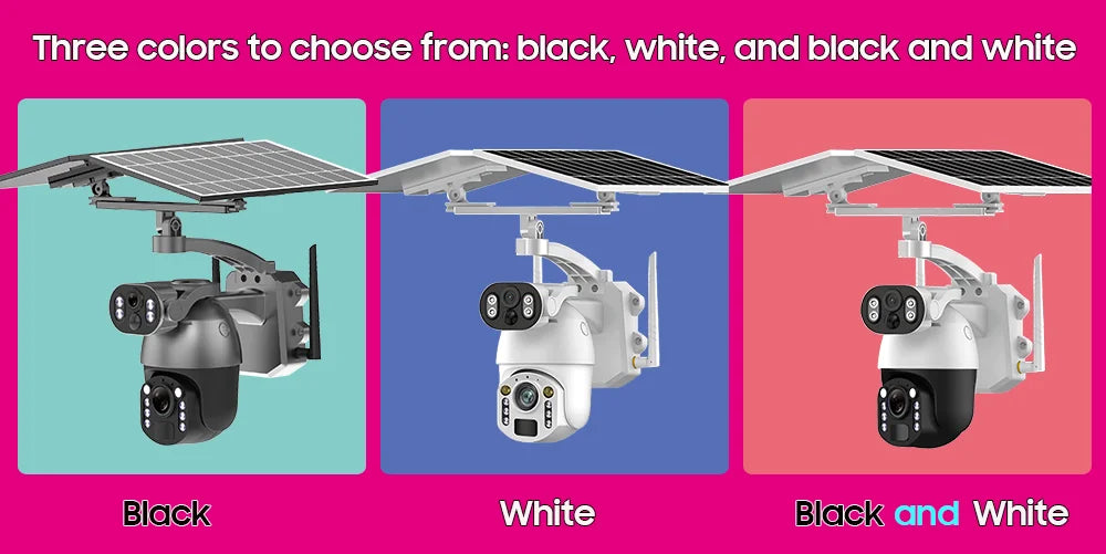 4K 50X Optical Zoom Solar Camera 10MP Dual Lens Home Outdoor 4G Sim PTZ Surveillance WIFI Security AI Auto Tracking CCTV IP Cam