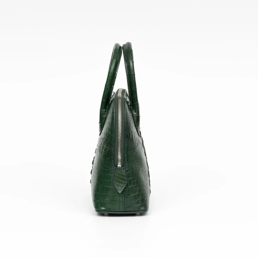 2024 Large Crocodile Leather Women's Bag Fashion Bowling Lady Handbag Genuine Leather Shuolder Crossbody Bag Travel Shell Bag 45