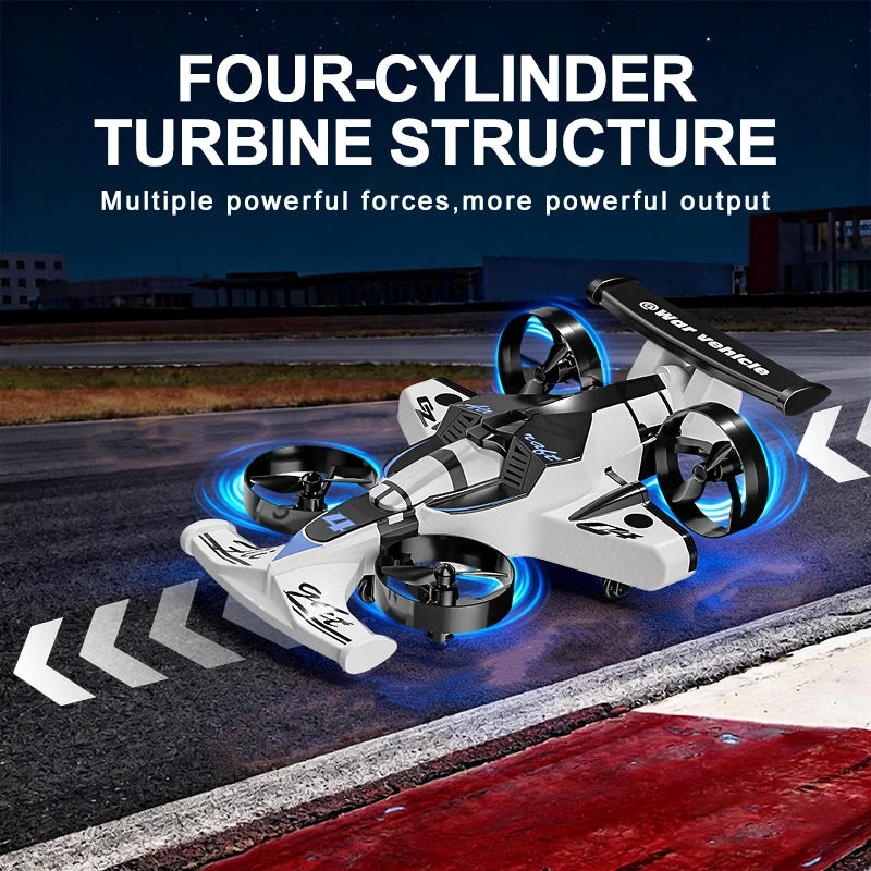 Remote Control Drone Car 2-in-1 Flying Vehicle - White, Green, Purple Tidesmit