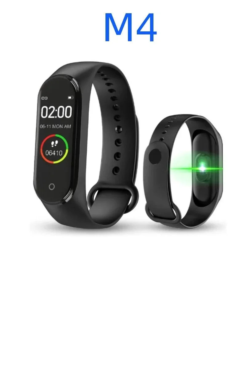 Bluetooth Exercise Step Counting, Information Reminder, Alarm Clock, Heart Rate, Sleep Health Monitoring, Gift M4 Smart Bracelet