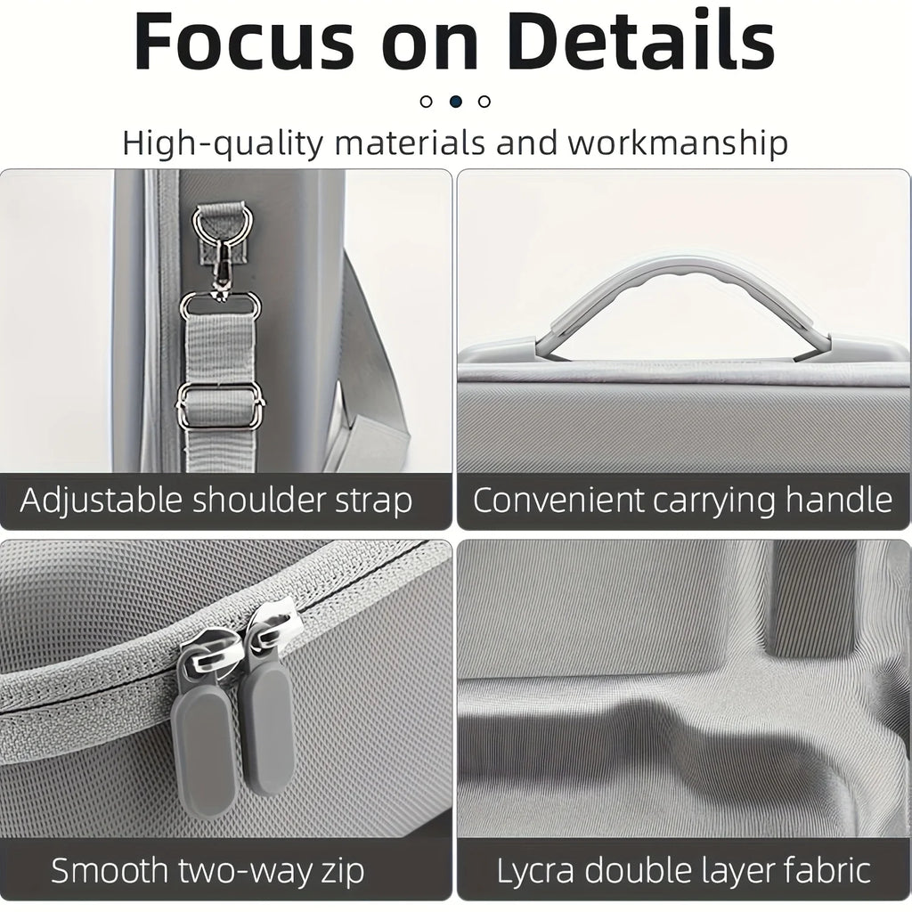 DJI Mini 4 Pro Carrying Case: Waterproof PU Storage Bag in Grey Tidesmit