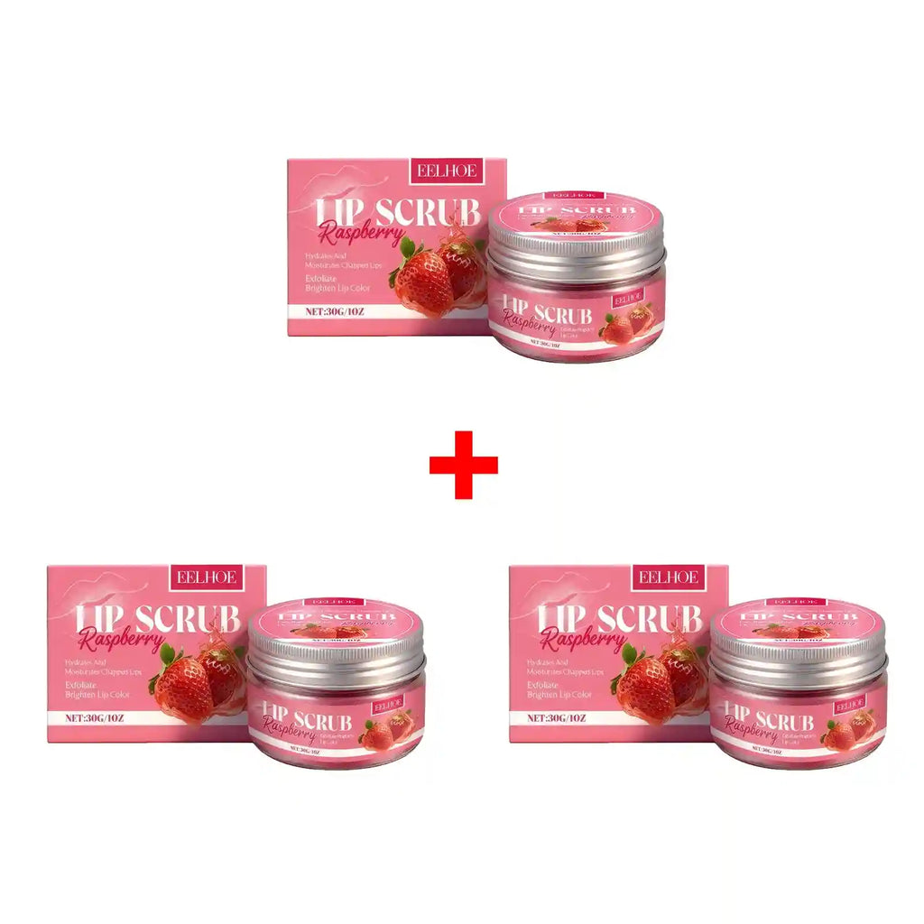 Strawberry Lip Scrub Exfoliating Balm | Moisturizing Lip Care 30g Lip Care 3PCS Tidesmit