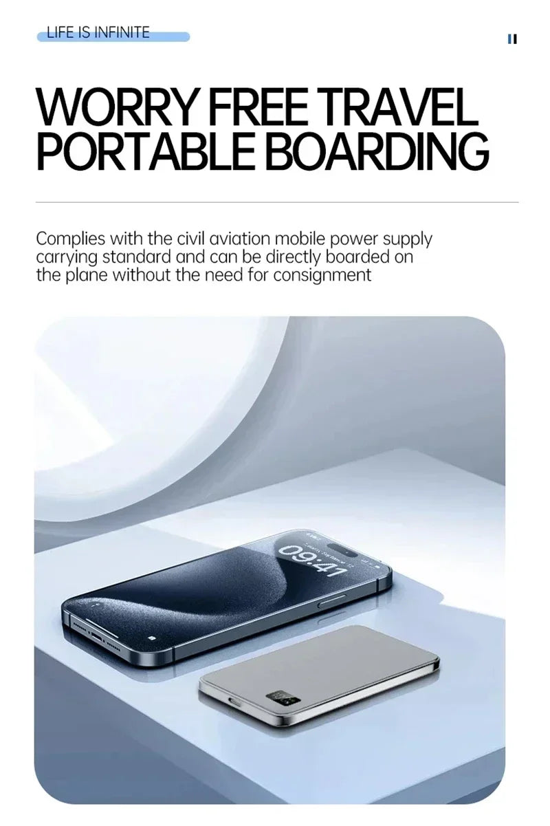Magnetic Portable Charger 50000mAh - Fast Charging PD Power Bank Tidesmit
