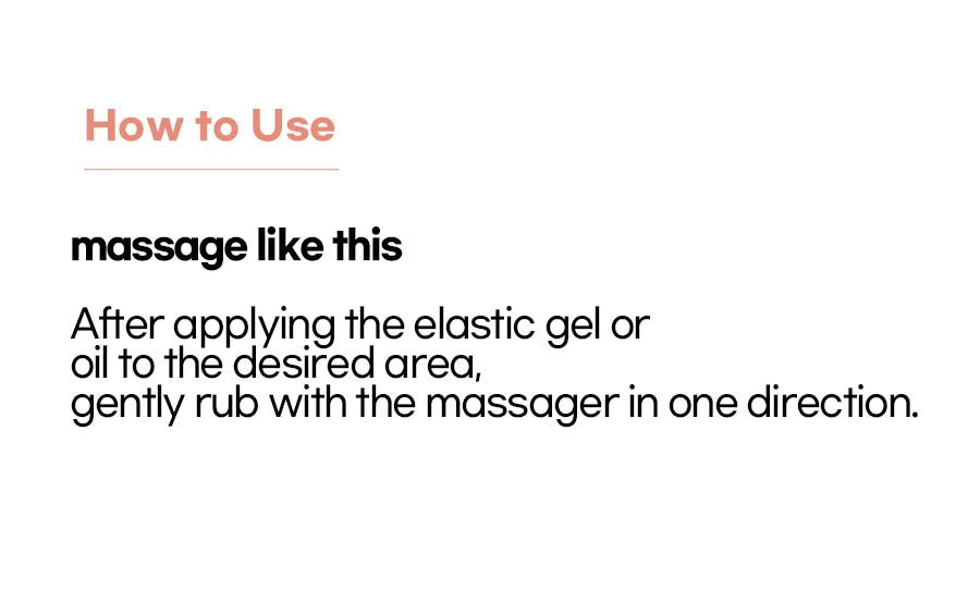 Text instructions for using the Face Factory D-tok ceramic Gua sha massager on skin with gel or oil.