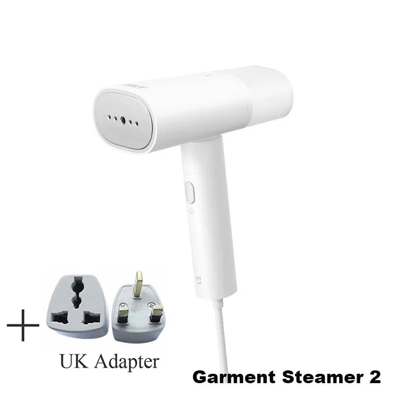 Tidesmit MIJIA Handheld Garment Steamer 2 showing foldable design and portable steam cleaner nozzle for ironing