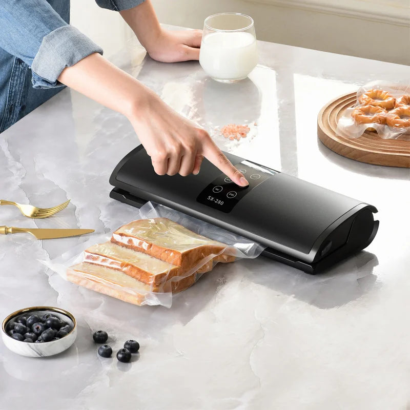 Electric Food Vacuum Sealer 110V/220V Automatic Household Kitchen Dry Wet Mode Plastic Packaging Sealer for Kitchen