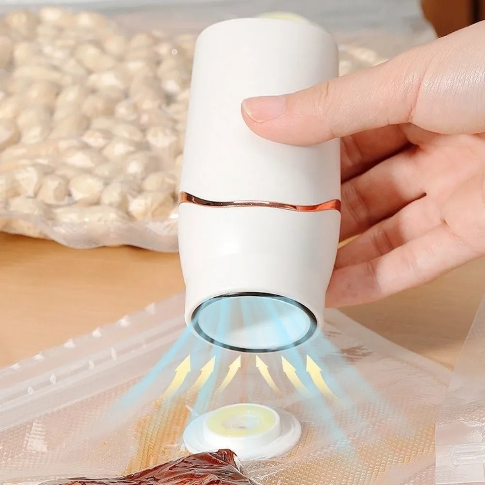 Wireless Electric Vacuum Sealer Pump Space Saving Labor Saving Vacuum Bag Pump Rechargeable Handheld