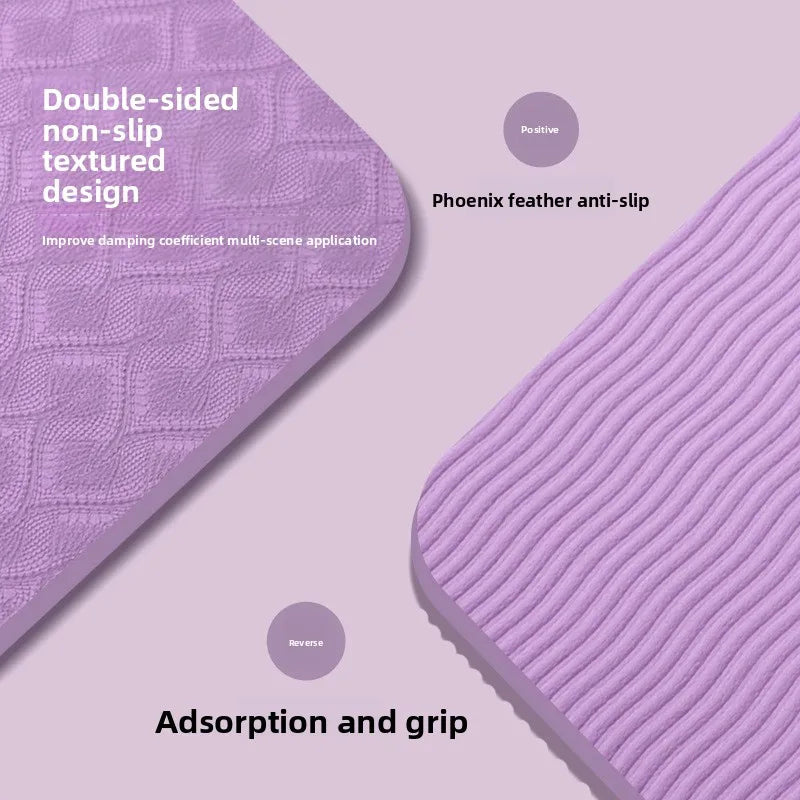 New Able Large Double Yoga Mat Thickened 12mm Widened Mat Parent-child Family Fitness Dancing Sound Insulation