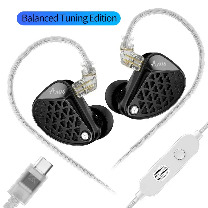 Tidesmit 16BA Driver Wired Earbuds HiFi Bass Noise Isolating AM16BalancedMICtypec Tidesmit