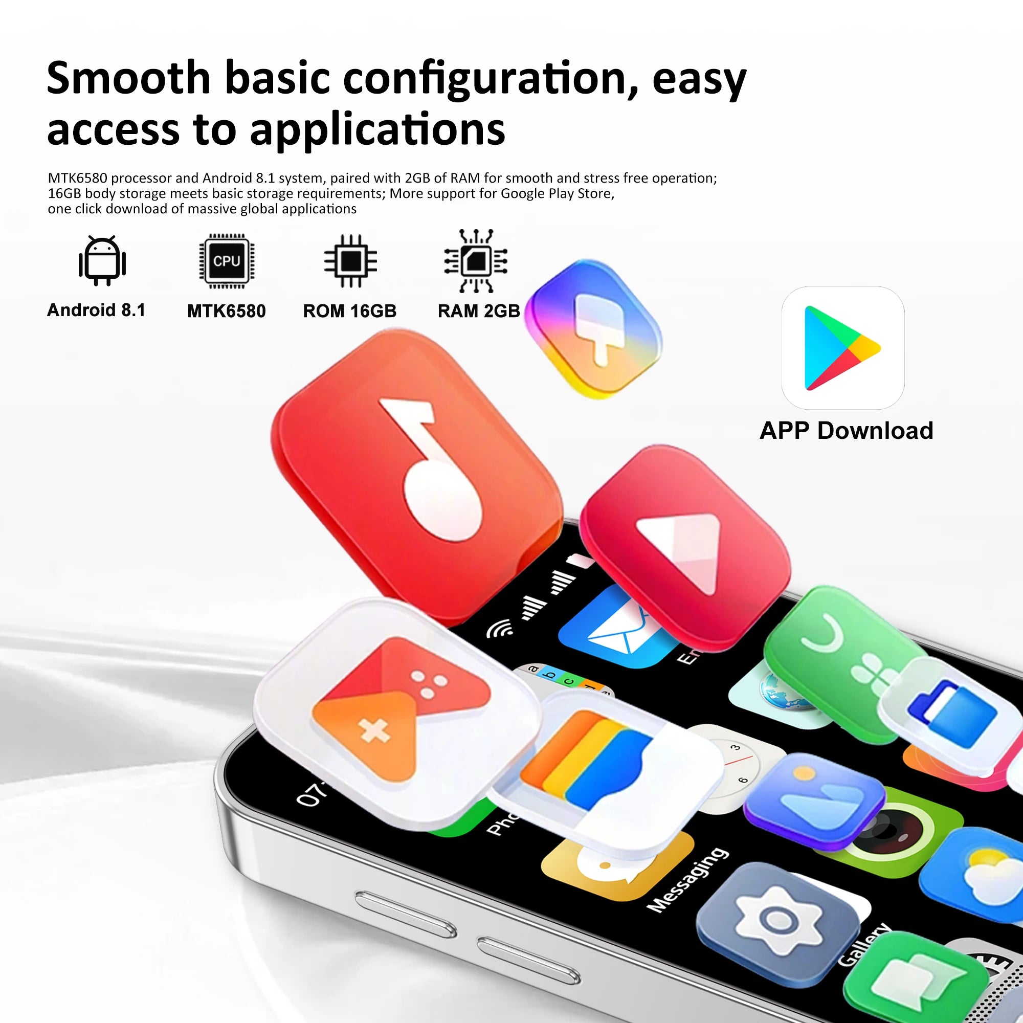 SERVO 18SE MINI Android Mini Smartphone 3G WCDMA 2GB RAM 16GB ROM Wi-Fi Hotspot GPS 3.0" Touch Small Smart Phones 2 SIM Standby